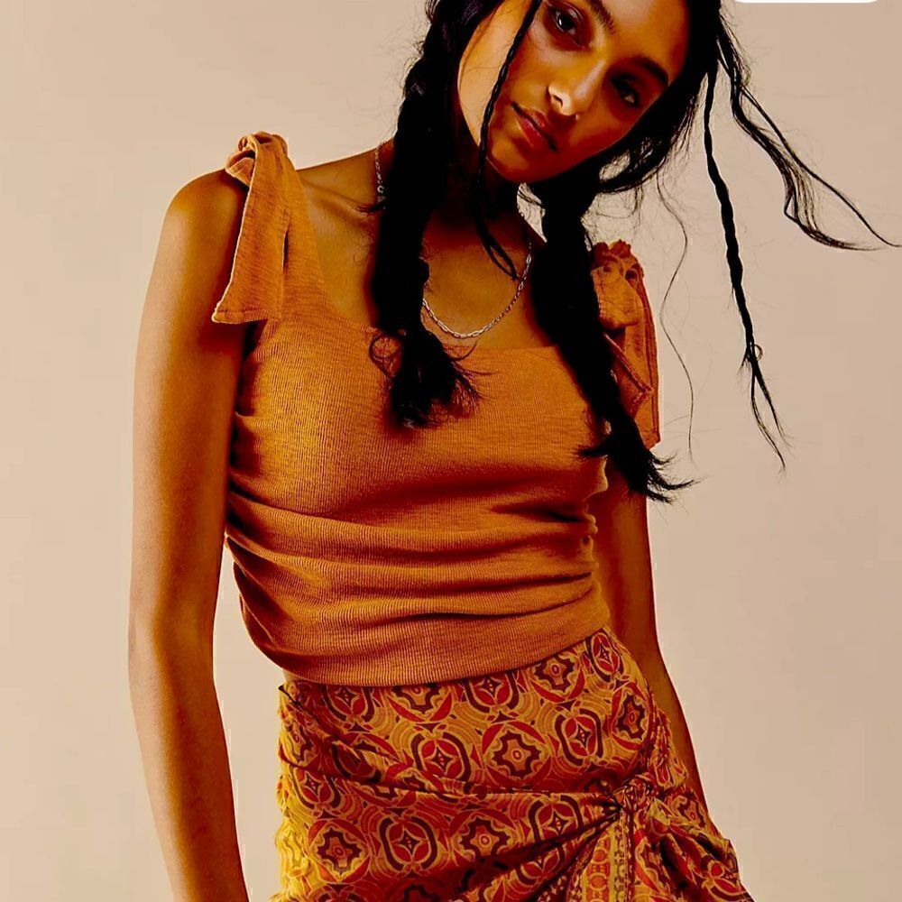 Free People Boulevard Tank in Orange XS